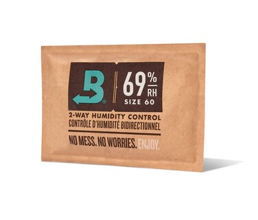 Boveda 69 TwoWay Humidity Control Packs for Storing Up to 25 Items  Size 60  Single  Plastic  Wood Humidifier Boxes  Zip Lock Bags  Moisture Absorber  Humidifier Pack  Individually Wrapped