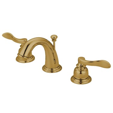 Kingston Brass KB8912NFL NuWave French Widespread Bathroom Faucet 334Inch Polished Brass