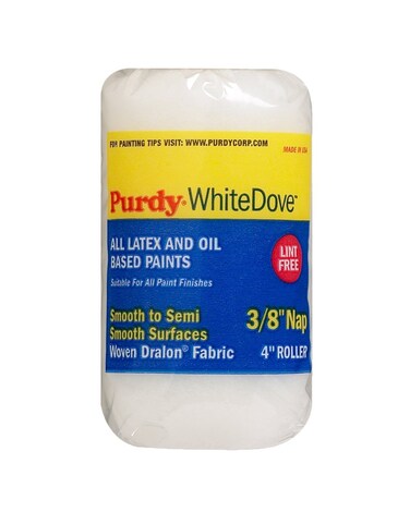 Purdy 140786104 White Dove High Density Woven Covers 38 Nap Mini Roller One Size Multi