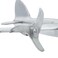 Deco 79 Aluminum Metal Airplane Decorative Sculpture Home Decor Statue with Black Base Accent Figurine 12 x 16 x 11 Silver