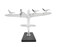 Deco 79 Aluminum Metal Airplane Decorative Sculpture Home Decor Statue with Black Base Accent Figurine 12 x 16 x 11 Silver
