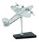 Deco 79 Aluminum Metal Airplane Decorative Sculpture Home Decor Statue with Black Base Accent Figurine 12 x 16 x 11 Silver