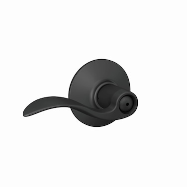 Schlage F40 ACC 622 Accent Door Lever Bed  Bath Privacy Lock Matte Black