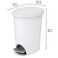 Sterilite 26 Gallon Ultra StepOn Wastebasket w Lid Small Plastic Trash Can for the Bathroom Bedroom or Dorm Pedal and Liner White 2Pack