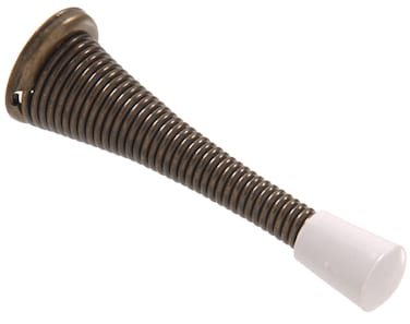 Hardware Essentials 852346 Spring Door Stops Antique Brass 2 Pack