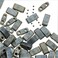 Miyuki Half Tila 2 Hole Rectangle BeadsMatte Metallic Silver Gray 78 Grms
