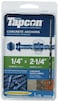 ITW Brands 24325 14 x 225 Steel Hex Washer Head Concrete Anchors Silver
