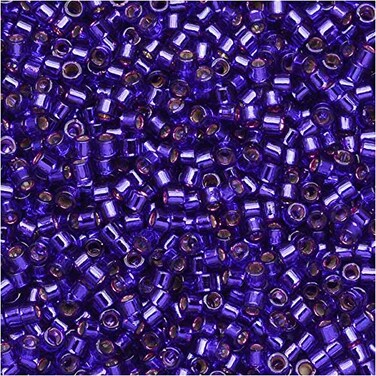 Miyuki Delica Seed Beads 110  Silver Lined Violet DB610 72 Grams