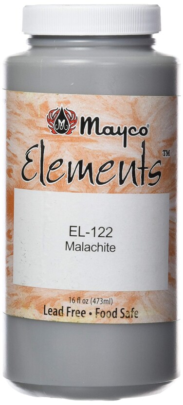 Mayco  EL122P EL122 Elements NonToxic Glaze 1 pint Bottle 28 Height 28 Width 6 Length Malachite Green