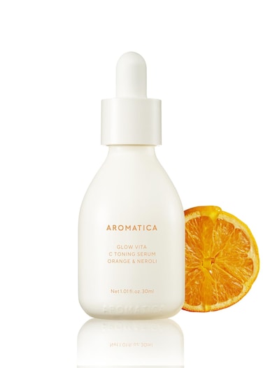 AROMATICA Glow Vita C Toning Serum Orange  Neroli 30ml101 fl oz  Orange Vitamin C Serum for Face with Hyaluronic Acid For Sensitive Skin