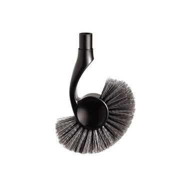simplehuman Replacement Toilet Brush Head Easy Screw On Stiff Outer Bristles Black Plastic