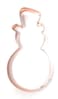 Large Traditional Snowman Cookie Cutter Handcrafted Copper Kitchen Gifts by The Fussy Pup