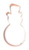 Large Traditional Snowman Cookie Cutter Handcrafted Copper Kitchen Gifts by The Fussy Pup