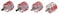 OTC 4781 4 Piece Super Stubby Screwdriver Set