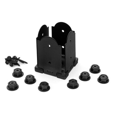 Ozco Building Products 56607 Laredo Sunset 4x4 Post Base Kit 1 per Pack  Black