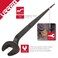 Urrea  FBA_C905B URREA Spud Wrench  1516 OpenEnd Structual Alignment Wrench with Offset Handle  Black Oxide Coating  C905B