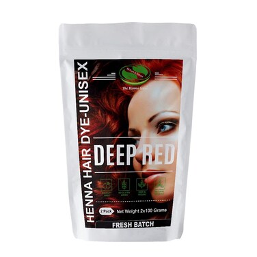 DEEP RED Henna Hair  Beard ColorDye  2 Pack  The Henna Guys
