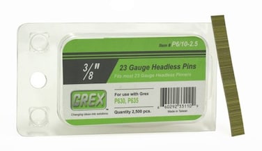 GREX P61025 23 Gauge 38Inch Length Headless Pins 2500 per box