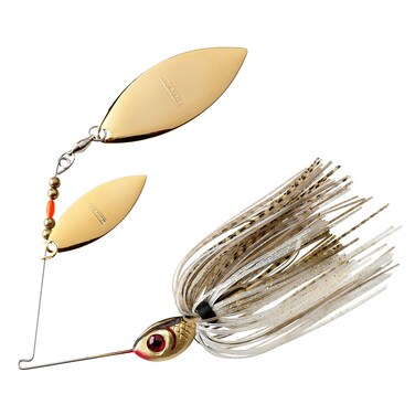 BOOYAH Blade SpinnerBait Bass Fishing Lure Gold Shiner Double Willow 12 oz