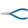 Klein Tools D321412C Electronics Pliers Slim Needle Nose Spring Loaded 5Inch Lightweight Knurled Jaws Curved Handle