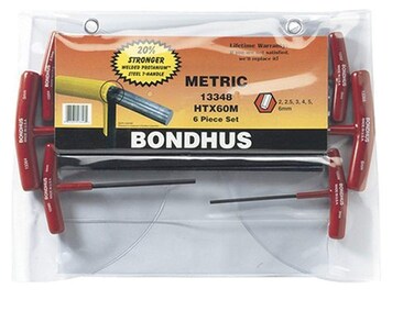 Bondhus 13348 Set of 6 Hex Thandles sizes 26mm