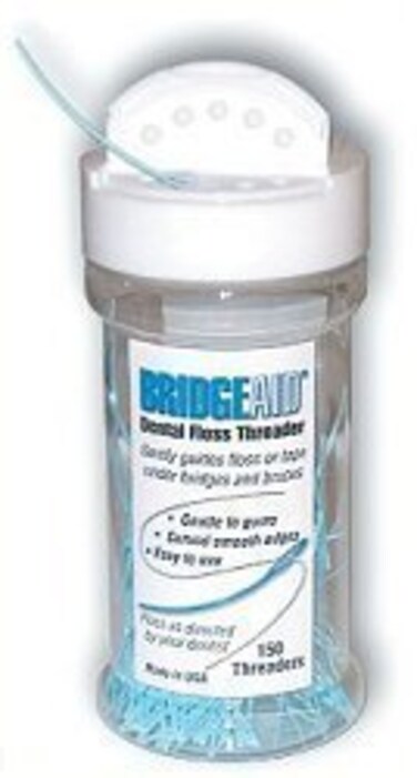 BridgeAid Dental Floss Threader Bottle 150 2 Pack