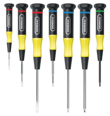 General Tools 67123 SevenPiece Precision Screwdriver Set  Black