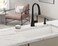 Moen S3946BL Transitional Deck Mounted Kitchen Soap Dispenser with Above the Sink Refillable Bottle Matte Black