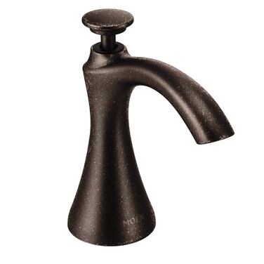 Moen S3946ORB Transitional Deck Mounted Kitchen Soap Dispenser with Above the Sink Refillable Bottle Oil Rubbed Bronze