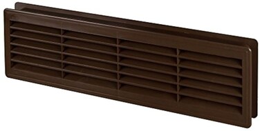 Bathroom Door Air Vent Grille 455mm x 135mm  18 x 53 inch Two Sided Ventilation Cover Brown