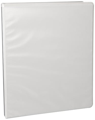 Business Source 09951 View Binder w 2 Inside Pockets 12Inch Capacity White