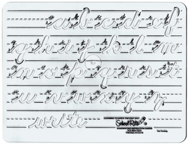 Template Cursive Lowercase Letters and Numbers