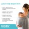 Moby Ring Sling Wrap Carrier  HandsFree Versatile Support Wrap for Mothers Fathers and Caregivers  Breathable Baby Wrap Carrier for Newborns Infants  Toddlers  Supports 830 lbs  Pewter