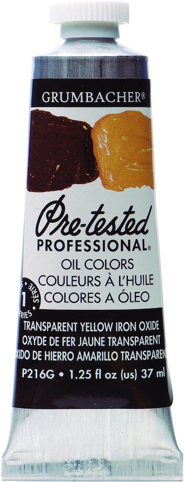 Grumbacher PreTested Oil Paint 37ml125 Ounce Transparent Yellow Iron Oxide P216G