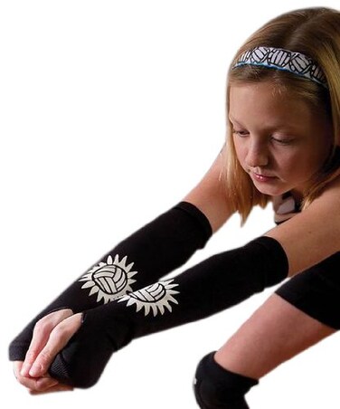 Tandem Sport Volleyball Passing Sleeves  Volleyball Arm Sleeves with Printed Targets for Proper Form Volleyball Arm Protection for Floor Burns and Bruises  Keeps Fingers Free for Setting  Set of 2