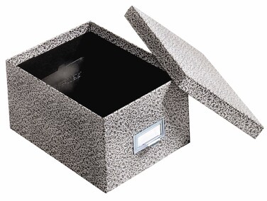 GlobeWeisPendaflex Fiberboard Index Card Storage Box 5 x 8 Inches Black Agate 95 BLA