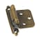 Laurey 28705 No Offset Antique Brass Semi Concealed Cabinet Hinges 1 Count Pack of 1