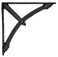 NACH Half Round Wall Mount Black Shelf Brackets wSupport Arm Decorative Shelf Brackets for Wood Shelves Metal Shelf Bracket 91x15x91 inch 2Pack Floating Shelf Brackets JS90065
