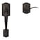 Schlage FE285 CAM 716 ACC LH Camelot Front Entry Handleset with LeftHanded Accent Lever Lower Half Grip Aged Bronze