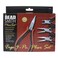 The Beadsmith Ergonomic Pliers Set  Extra Fine Tips  5 Inches 4Pieces Round Nose Chain Nose Flat Nose  SemiFlush Side Cutter  Leatherette Carrying Case Included  Tools for Jewelry Making