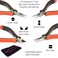 The Beadsmith Ergonomic Pliers Set  Extra Fine Tips  5 Inches 4Pieces Round Nose Chain Nose Flat Nose  SemiFlush Side Cutter  Leatherette Carrying Case Included  Tools for Jewelry Making