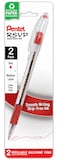 Pentel RSVP Ballpoint Pen Medium Line Red Ink 2Pack BK91BP2B
