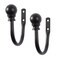 Kenney Davenport Window Curtain Holdback Pair Matte Black