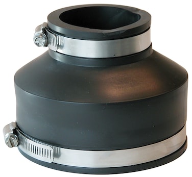 Fernco P105642 Flexible PVC Reducing Coupling Connects 4 Pipe to 2