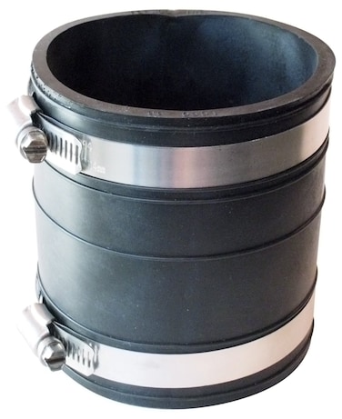 Fernco P106033 Flexible PVC Coupling For 3 Plastic Socket to Socket Plumbing Connections