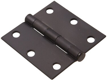 Hardware Essentials 852825 Residential Square Corner Door Hinges with Removable Pin Oil R 3 Inch 1 Count Pack of 1