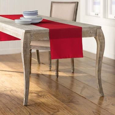 LA Linen Polyester Poplin Table Runner 14 by 108Inch Red