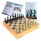 StonKraft  10 X 10 Chess Board with Wooden Base  Stone Inlaid  Stone Pieces Game Set