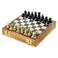 StonKraft  8 X 8 Chess Board with Wooden Base with Stone Inlaid  Stone Pieces Game Set
