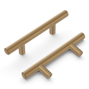 Hickory Hardware Bar Pulls Collection Pull 212 Inch 64mm Center to Center Champagne Bronze Finish 10 Pack